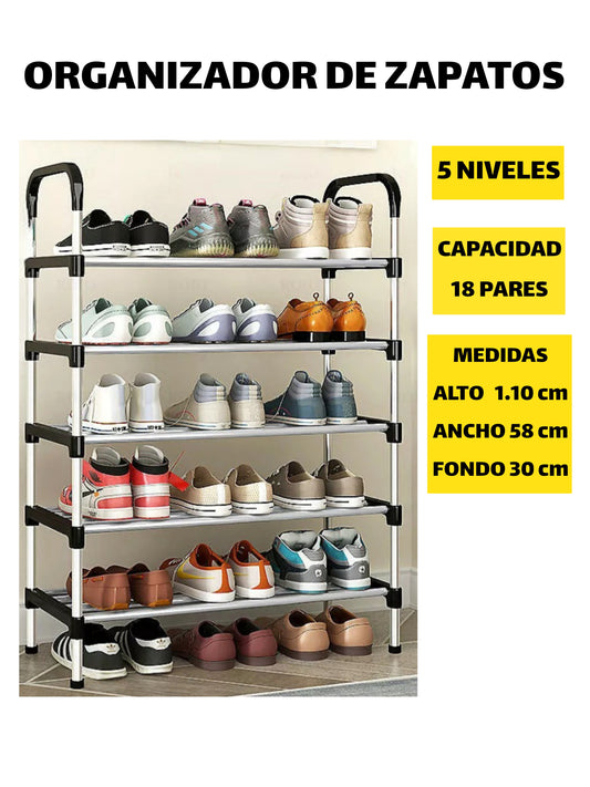 ORGANIZADOR DE ZAPATOS 18 PARES 5 NIV